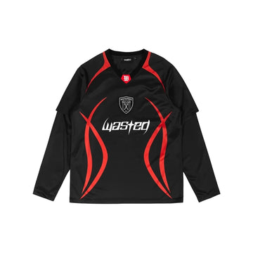 Wasted Paris Blade Football Jersey - Black / Red
